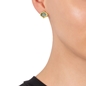Mod Princess Yellow Gold Plated Stud Earrings-